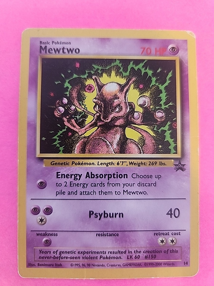 Mewtwo 14 Black Star Promo Pokemon Card WOTC | eBay