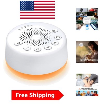 Luxurious White Noise Machine for Sleep: 25 Sounds & Adjustable Night Lights
