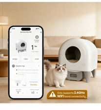 Smart Cat Litter Box Auto-clean 95l Large Capacity With Removable Liner