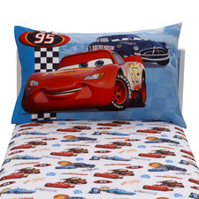 Toddler Sheet Set 2-Piece Cars Lightning McQueen Tow Mater Cartoon Pillowcase