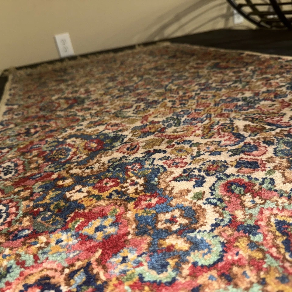 Authentic Karastan Multicolor Panel Kirman # 742 Wool American Rug 4’3”x2’6” - Image 4 of 4