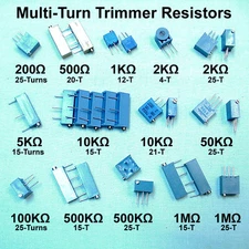 (26) pc MULTI-TURN Precision Linear Trimmer Resistor Assortment  