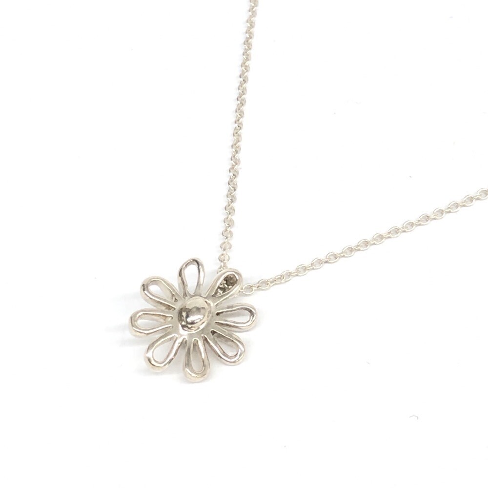 Tiffany & Co. Paloma Picasso Daisy Flower Pendant Necklace Silver