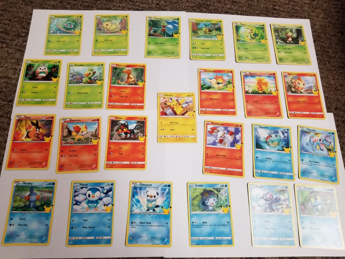 Cards Pokémon 25 anos McDonald's 2021 Cartas Tcg