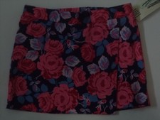 Oshkosh Girls Size 2 T Floral Pink Print Skirt With Front Flap
