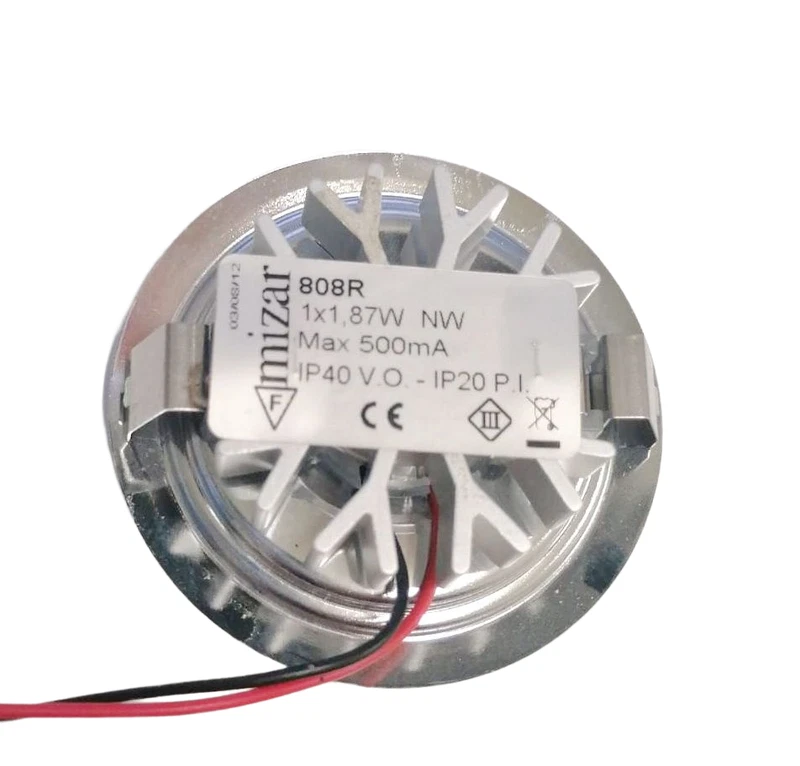 Faretto Incasso Fisso Cromo FLAT LED MIZAR 808R/23, fotografia 3 di 7