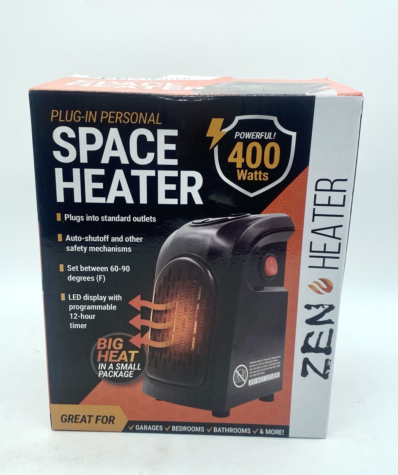 Personal Space Heater Portable Plug In Auto Shut Off 400 W No Wires  Adjustable | eBay
