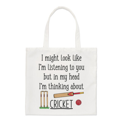 I Might Look Like I'm Listening To You Cricket Regular Tote Bag Fathers Day