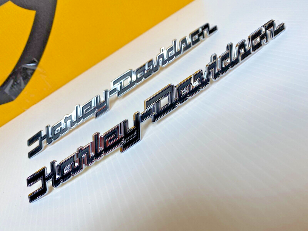 OEM🔥Harley Touring Street Glide Fuel Gas Tank Emblems Chrome