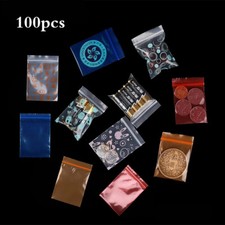 100Pcs Self Sealing Zipper Bag Small Plastic Sealed Transparent Packaging Bag