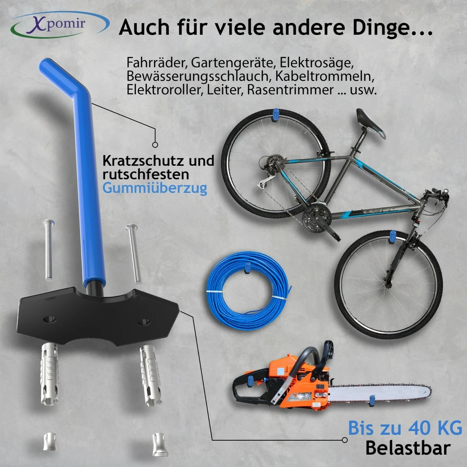 Xpomir 4X Schwerlast Wandhalterung mit Metalldübel für Autoreifen, Felgen Halter - Bild 4 von 4