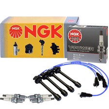 NGK Wire & 4 V-Power Spark Plugs Kit For Toyota 4Runner T100 Tacoma 2.4 2.7 L4