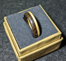 Handmade Wenge and Maple Wood Ring Size 10 1/4