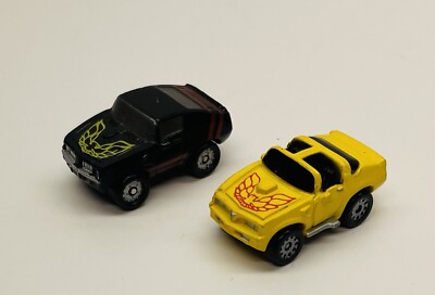 Micro Machines 1986 Galoob Yellow T-Top & Black Pontiac Trans Am