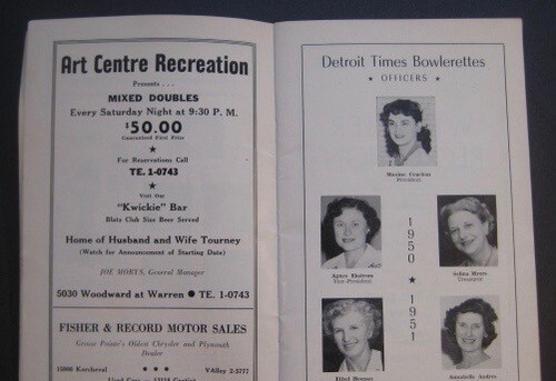 1950-51 Detroit Times All-Star Bowlerettes Women's Bowling Program - Picture 3 of 7