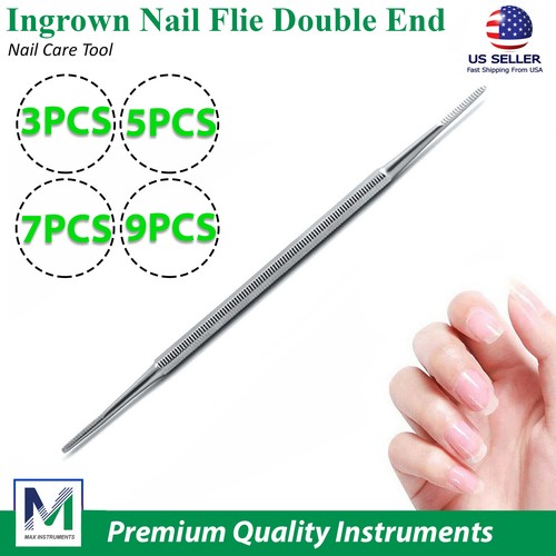 New Ingrown Toe Nail Lifter and File Double Ended Sided Pedicure Stainless Steel - 第 1/28 張圖片