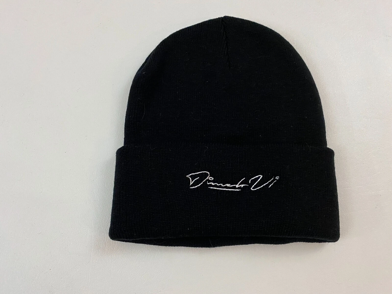 Logo Knit Cuffed Beanie Hat Black One Size