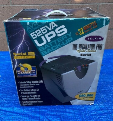 Belkin 525VA Regulator Pro Serial UPS Battery Back Up Power Supply