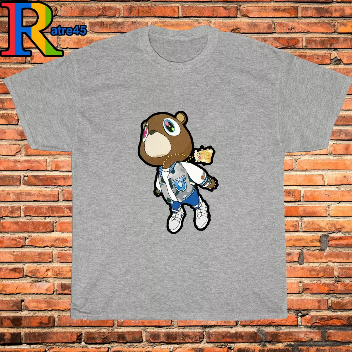 New T-Shirt Kanye West Graduation Bear logo Black/Grey/White/Navy
