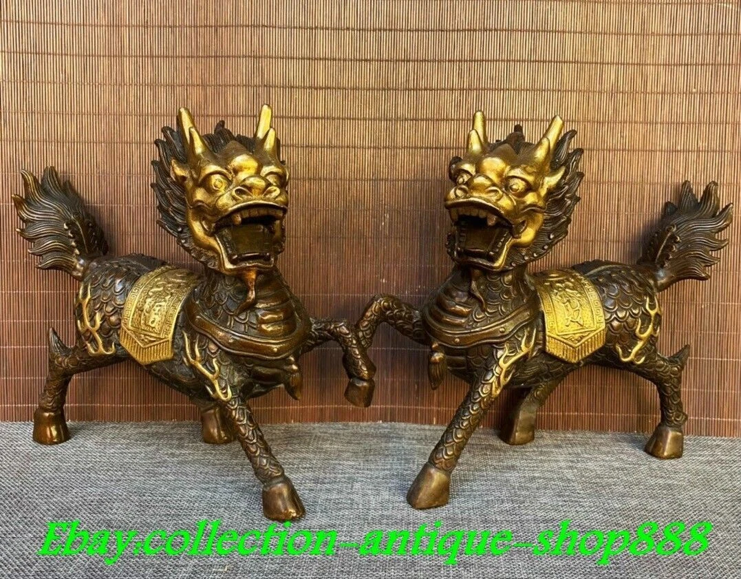 麒麟在中国风雕像、雕像| eBay