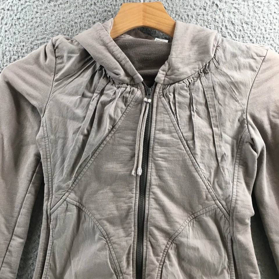 Chaqueta con Capucha Prairie Underground Para Mujer M Gris Algodón Bolsillo Con Capucha Cremallera Completa Foto 2 de 4