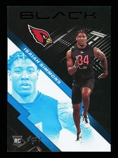 2020 Panini Black Isaiah Simmons Rookie Platinum Arizona Cardinals 1/1 #156