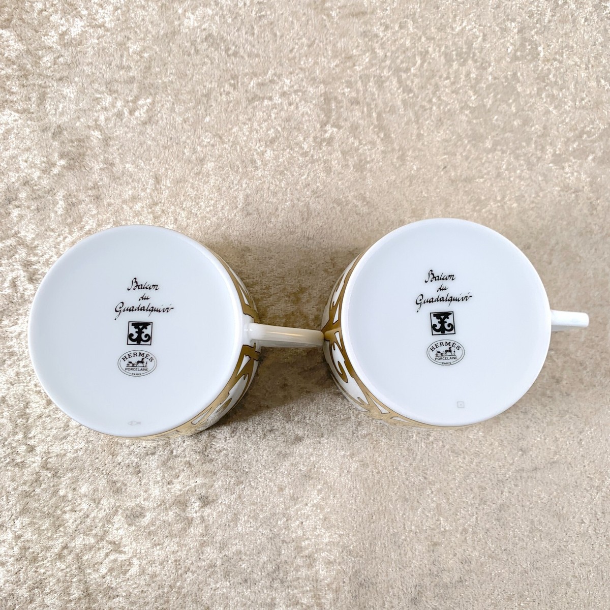 Hermes Tea Cup & Saucer Guadalquivir Gold Porcelain Tableware Set