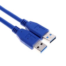 USB 3.0 Type A Male to Type A Male USB 3.0 Cable for Data Transfer Data Sync 1ft