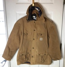 Carhartt Hunting Jacket Heavy Coat CB256 USA Made Blanket Lined XXL w/hood Vtg.