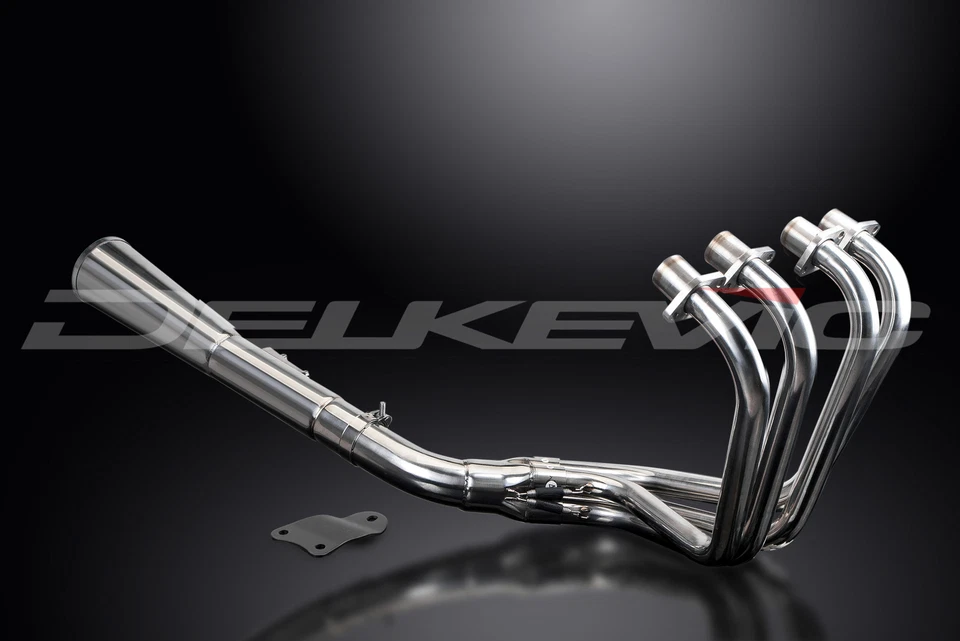 Silenciador megáfono clásico de acero inoxidable 4-1 escape completo Kawasaki KZ1000 LTD 79-80 Foto 4 de 4