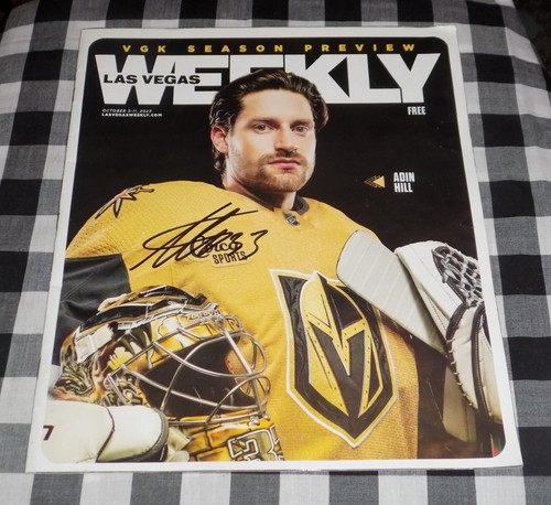 Adin Hill signiertes Vegas Golden Knights Wochenmagazin Stanley Cup Champions