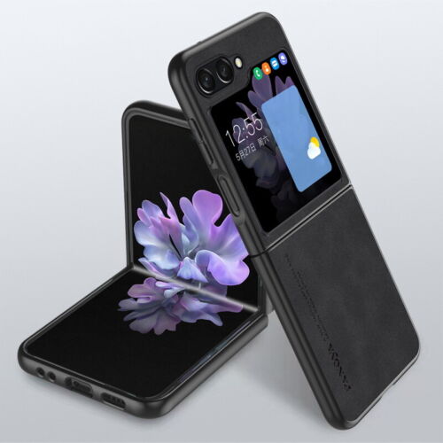 Funda delgada de cuero híbrido a prueba de golpes para Samsung Galaxy Z Flip5 Flip4 Flip3 - Imagen 17 de 17