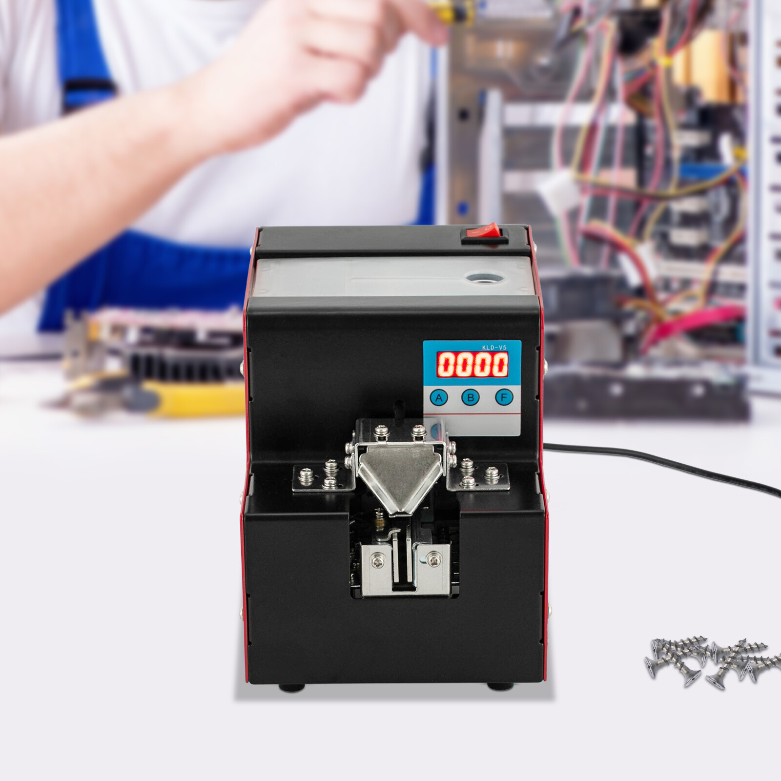 Automatic Screw Feeder Machine Adjustable Rail For 0.04"-0.2" Dia. 0.79" length