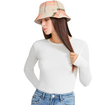 Steve Madden Logo Plate Brushed Bucket Hat Be...
