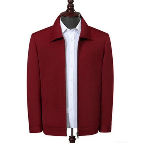 Men Turn-down Collar Coat Jackets Tops Business Autumn Spring Zipper Outwear - Bild 17 von 21