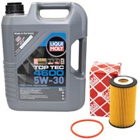 MotoröL Set 5W-30 5 Liter + ÖLfilter 37257 FüR Opel Astra J Zafira 1.8 Saab 9-5