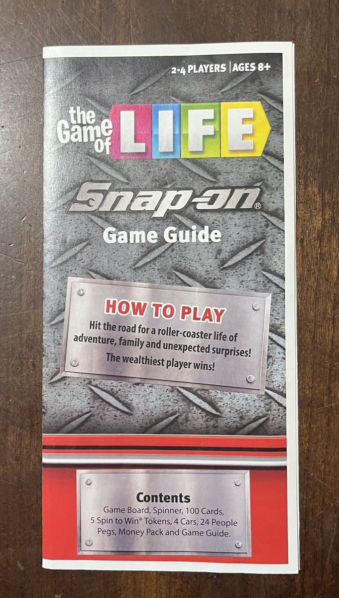 Snap-on Tools Game of Life Board Game Hasbro Family Collector