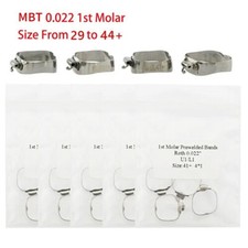 40x Dental Orthodontic Bands Pre-Welded Buccal Tubes First Molar MBT 022 29- 44