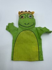 Vintage Frog Prince Puppet 8 Inch Green Frog 1/2