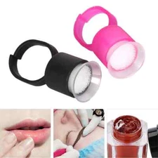 Tattoo Sponge Ink Cup Finger Ring Style Recyclable Microblading Pigment Cap PMU