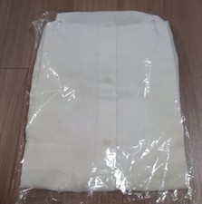 Uniqlo Low Collar Short Sleeve Shirt Size M White Button Up Beach Swim Present