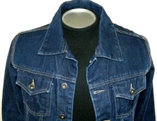 Hydraulic Dark Blue Stonewashed Denim Trucker Jean Jacket Tag M Medium 