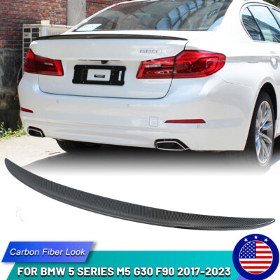 M550i Rear Wing Carbon Look MP Rear Trunk Spoiler Wing For BMW 5 Series G30 540i M550i ...