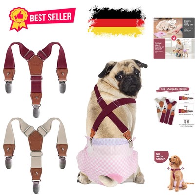 Dog Diaper Suspenders, 2 Pack Dog Suspenders, Dog Diaper Harness, Suspenders ...