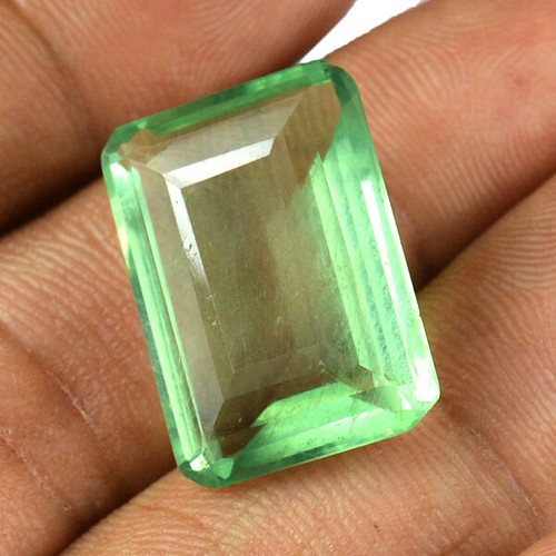 25 Karat Feinste Qualität Natürliches Grün Fluorit Smaragd Schliff Form Lose - Bild 3 von 4