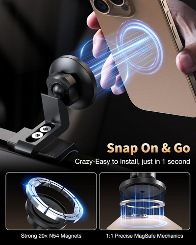 360° Rotating Magnetic Phone Mount for Toyota Tacoma 2016-2023 Dashboard - Secur - Picture 2 of 7