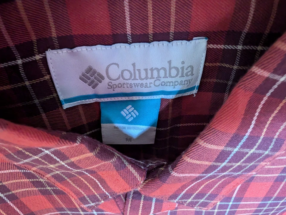 Camisa a Cuadros Columbia Para Hombre Roja Multicolor Vapor Ridge III Mediana Nueva con Etiquetas Foto 4 de 4