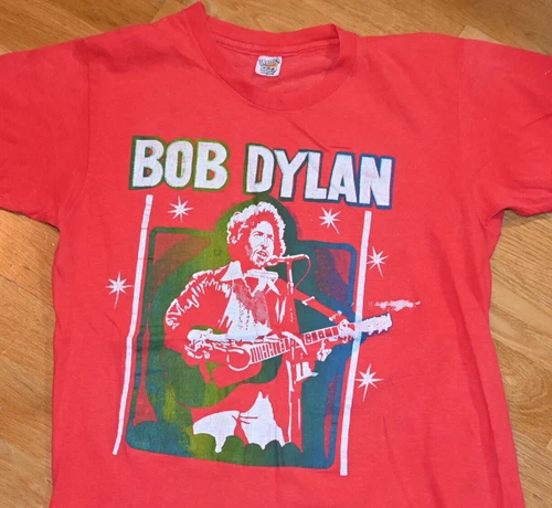 BOB DYLAN original Rare! 70's Concert Tour tee t- 1970s vintage concert t-shirt, vintage, single stitch, B+ condition