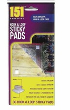 Selbstklebende Klett Klebepads Wiederverwendbar Strapazierf&auml;hig Starker Schnitt - 36 Pads