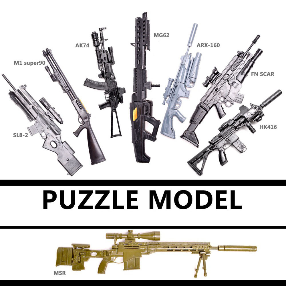 1/6 4D Sniper Rifle Gun Model Assembly Puzzle Weapon Military 